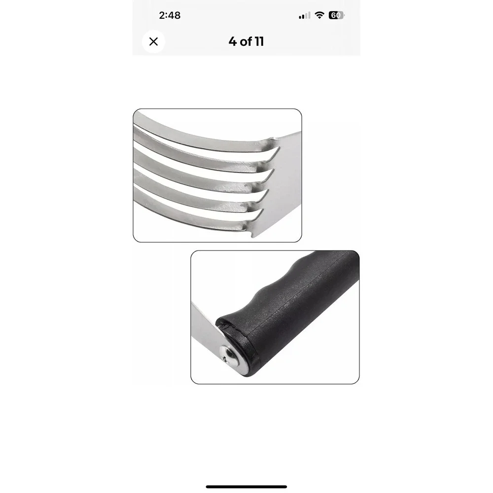 5 Blade Stainless Steel Pastry Cutter Dough‎ Blender for Mixing